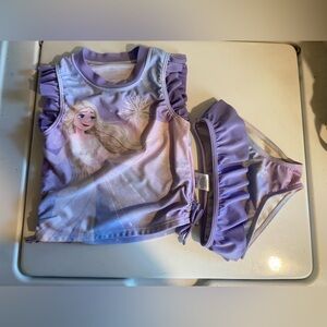 Disney Lavender Elsa Ruffle Two-Piece Swimsuit